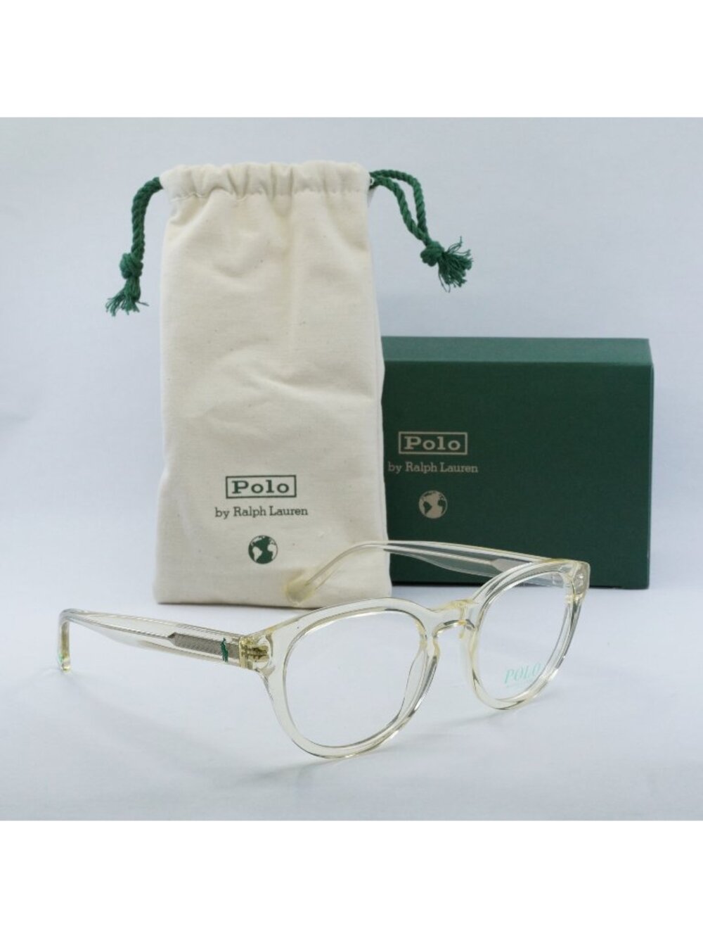 Polo Ralph Lauren PH2262 5034 Round Eyeglasses - Shiny Transparent Pinot Grey